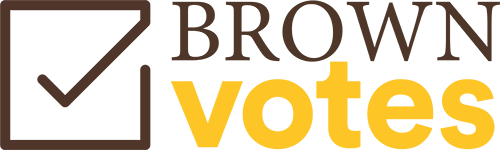 the brown votes logo featuring a checkmark
